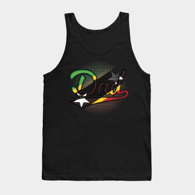 Kittian Dad - Gift for Kittian From Saint Kitts and Nevis Tank Top by Country Flags